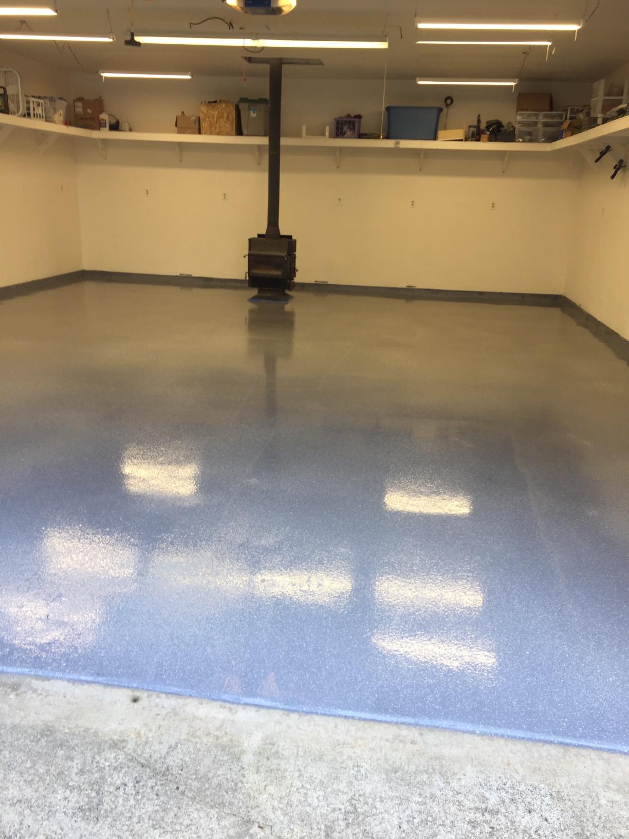 Epoxy Floor Kit – Good Full Kit – Gray Base with Gray Blend Flake – Covers 500 sq. ft. at 9.7 mils Thickness – Ideal for Garage, Basement, Concrete Floors, and More - Customer Photo 4