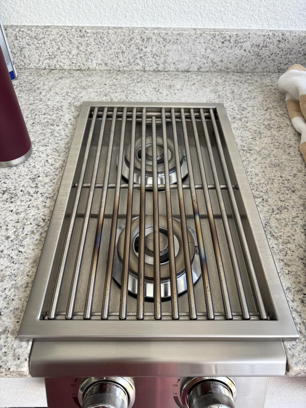 Bull Outdoor Products 30009 Natural Gas Slide-In Double Side Burner, Front and Back Design - Customer Photo 1