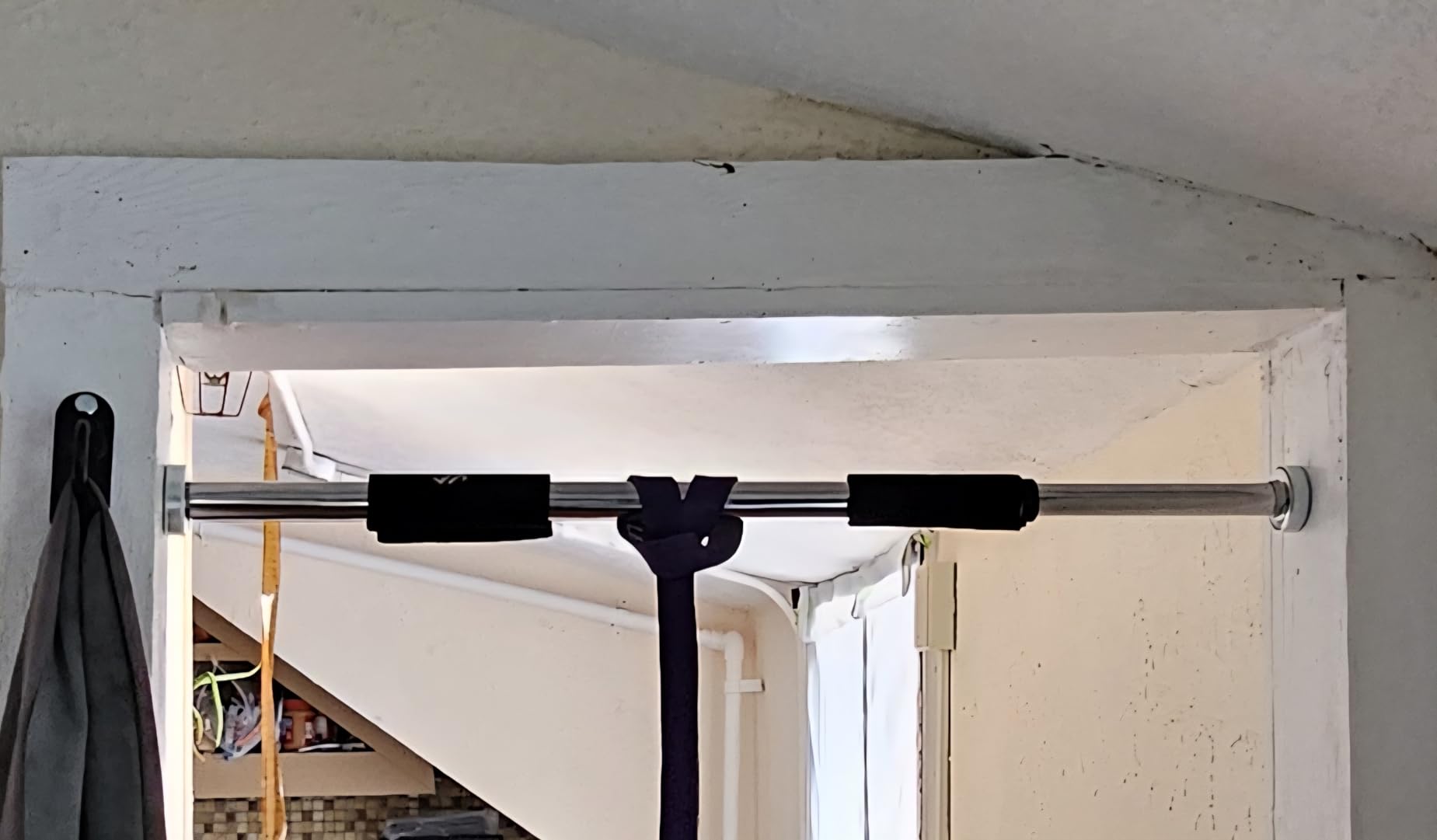 JFIT Deluxe Multi Exercise Doorway Pull-Up Bar with Comfort Grips, 40-Inch - Customer Photo 1