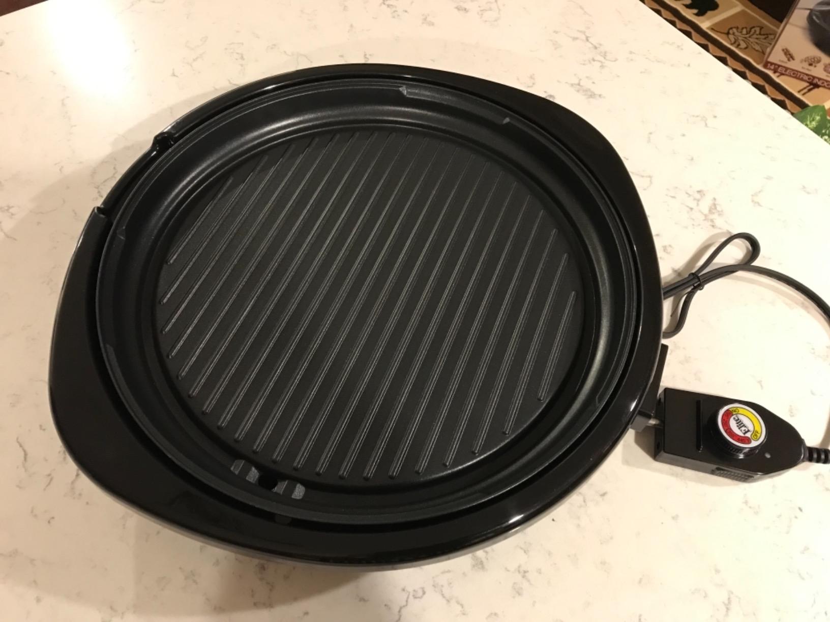 Elite Gourmet EMG-980B Smokeless Electric Tabletop Grill Nonstick, 6-Serving, Dishwasher Safe Removable Grilling Plate, Grill Indoor, Tempered Glass Lid, Adjustable Temperature, 14 Elite Gourmet EMG-980B Smokeless Electric Tabletop Grill Nonstick, 6-Serving, Dishwasher Safe Removable Grilling Plate, Grill Indoor, Tempered Glass Lid, Adjustable Temperature, 14