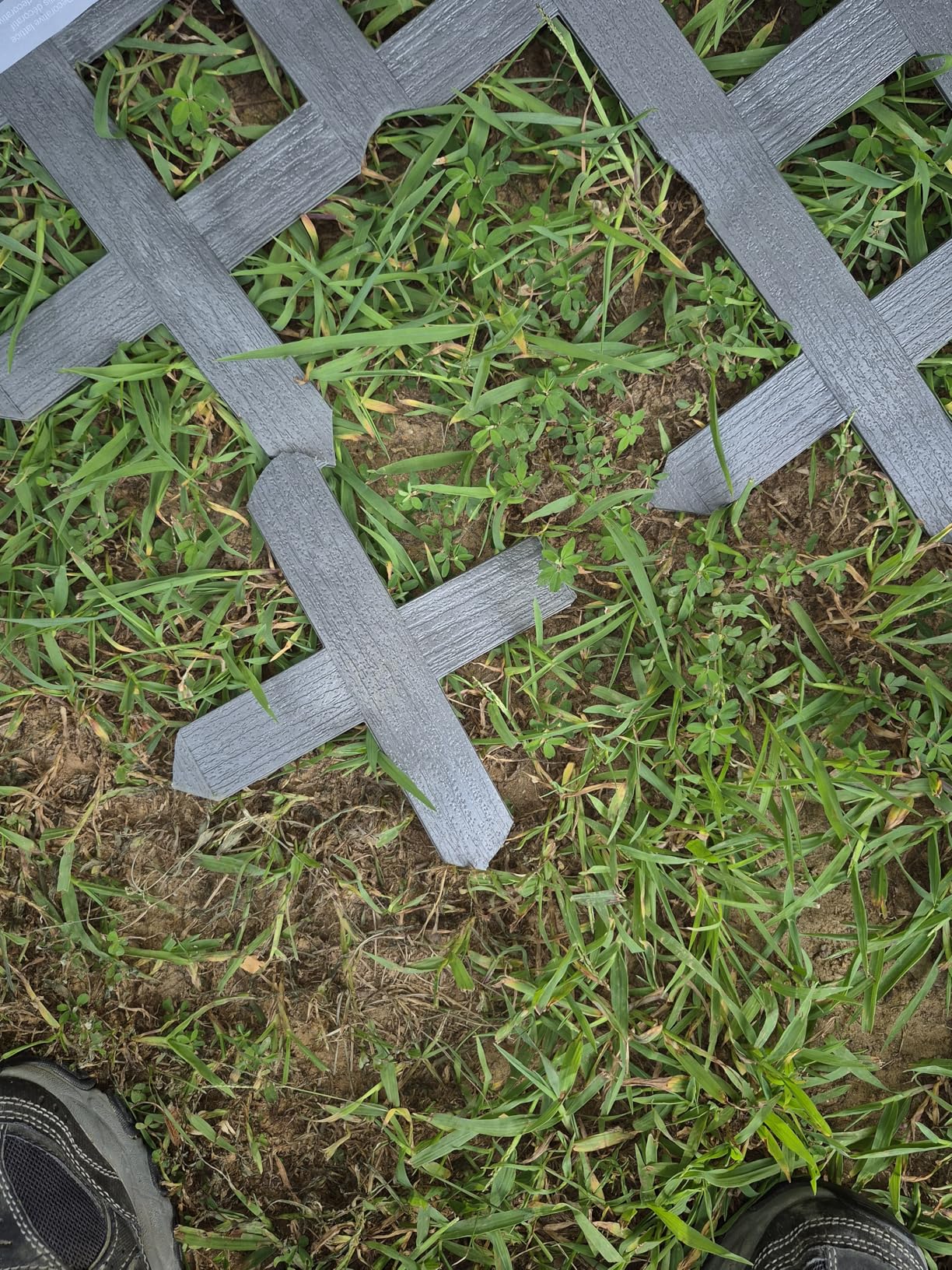 4 ft. x 8 ft. Nantucket Gray Garden Vinyl Lattice - Customer Photo 2