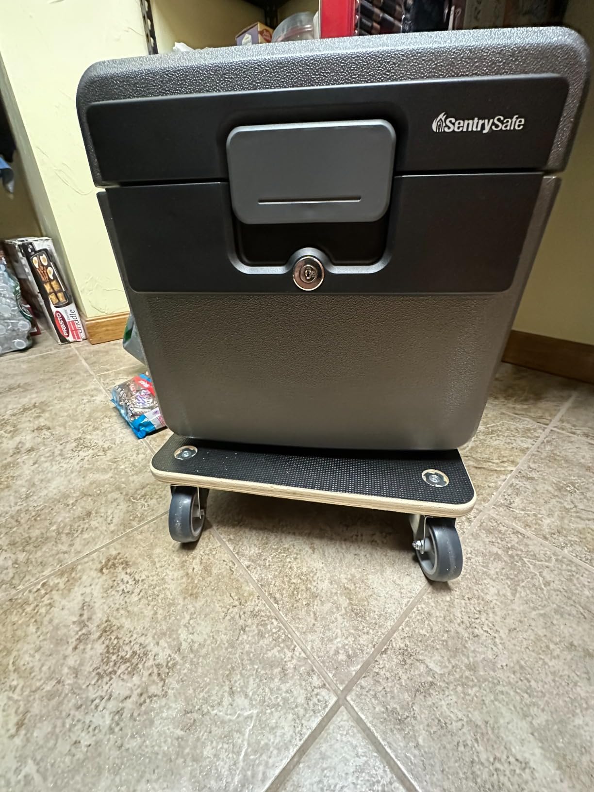 SentrySafe Black Fireproof and Waterproof Safe, File Folder and Document Box with Key Lock, Ex. 14.3 x 15.5 x 13.5 inches, HD4100 - Customer Photo 1