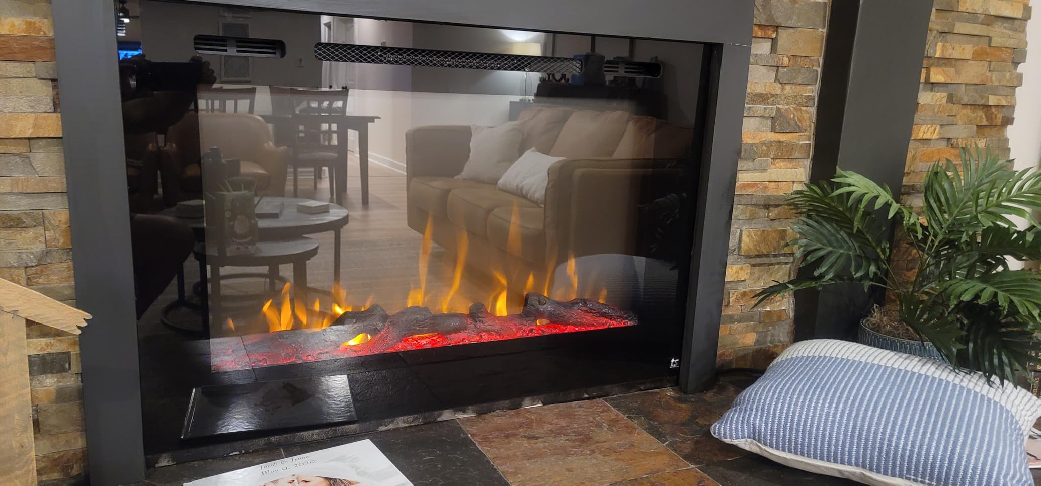 Touchstone Smart Electric Fireplace-The Sideline 50