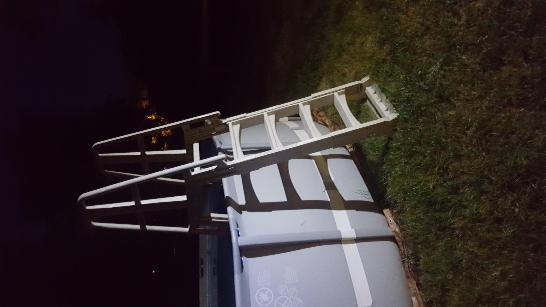 Blue Wave Premium A-Frame Above Ground Pool Ladder - Taupe Customer Review Blue Wave Premium A-Frame Above Ground Pool Ladder - Taupe - Customer Photo 2