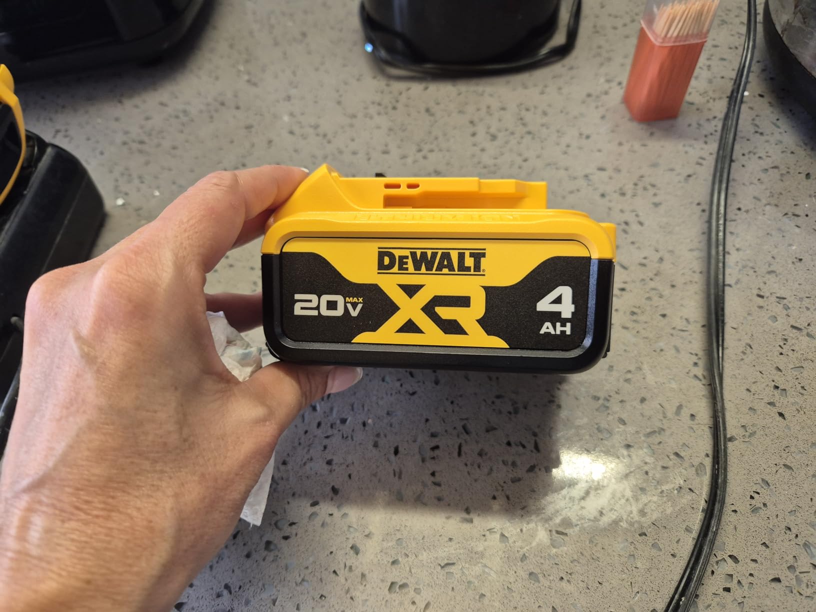 DEWALT 20V MAX XR 5 Ah Lithium Ion Battery 2-Pack Premium High Capacity Cordless Tool Battery Packs (DCB205-2) - Customer Photo 1
