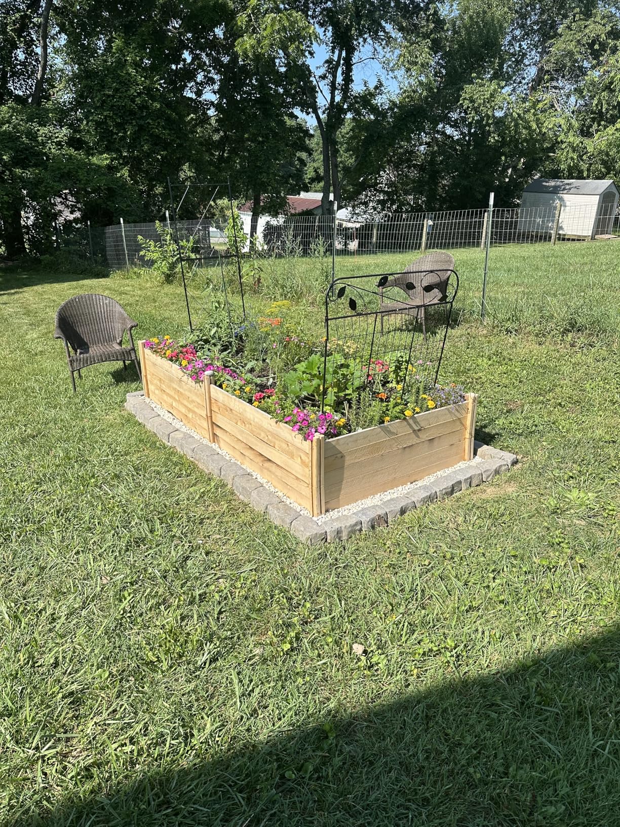 Greenes Fence Original Cedar Raised Garden Bed, 4' x 8' x 17.5