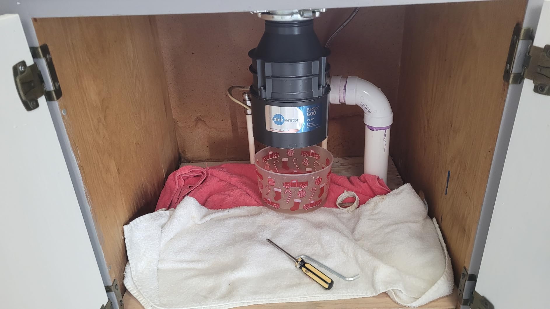 InSinkErator Badger 5 Garbage Disposal with Power Cord, Standard Series 1/2 HP Continuous Feed Food Waste Disposer, Badger 5 W/C - Customer Photo 1