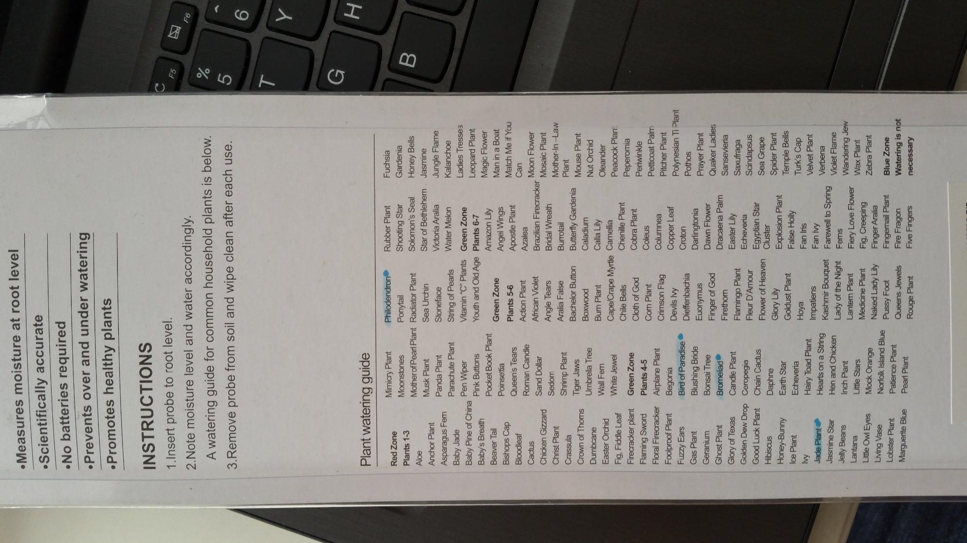 Soil Moisture Meter, Plant Water Meter for Garden Lawn Farm Indoor & Outdoor Use, Soil Tester Hygrometer Sensor for House Plants, Gardening Gifts, No Battery Needed - Customer Photo 4