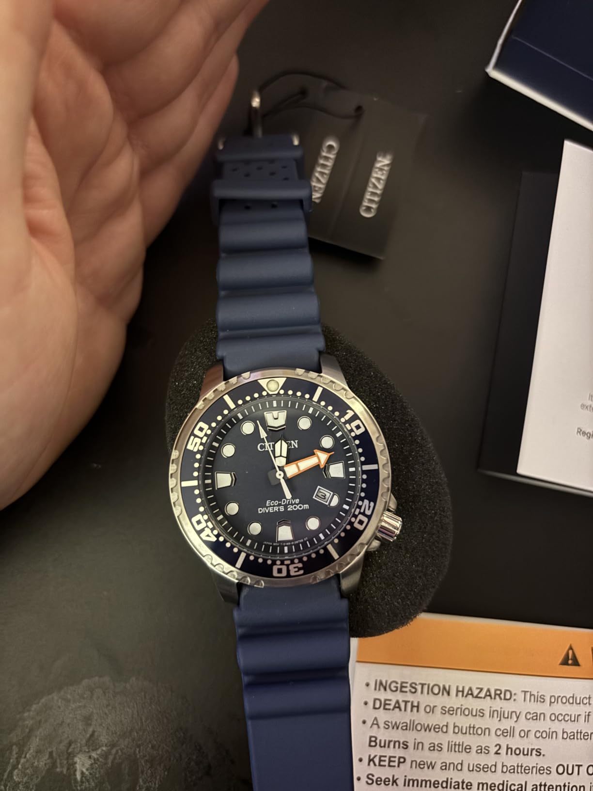 Citizen Promaster Dive Eco-Drive Watch, 3-Hand Date, ISO Certified, Luminous Hands and Markers, Rotating Bezel Customer Review Citizen Promaster Dive Eco-Drive Watch, 3-Hand Date, ISO Certified, Luminous Hands and Markers, Rotating Bezel - Customer Photo 2