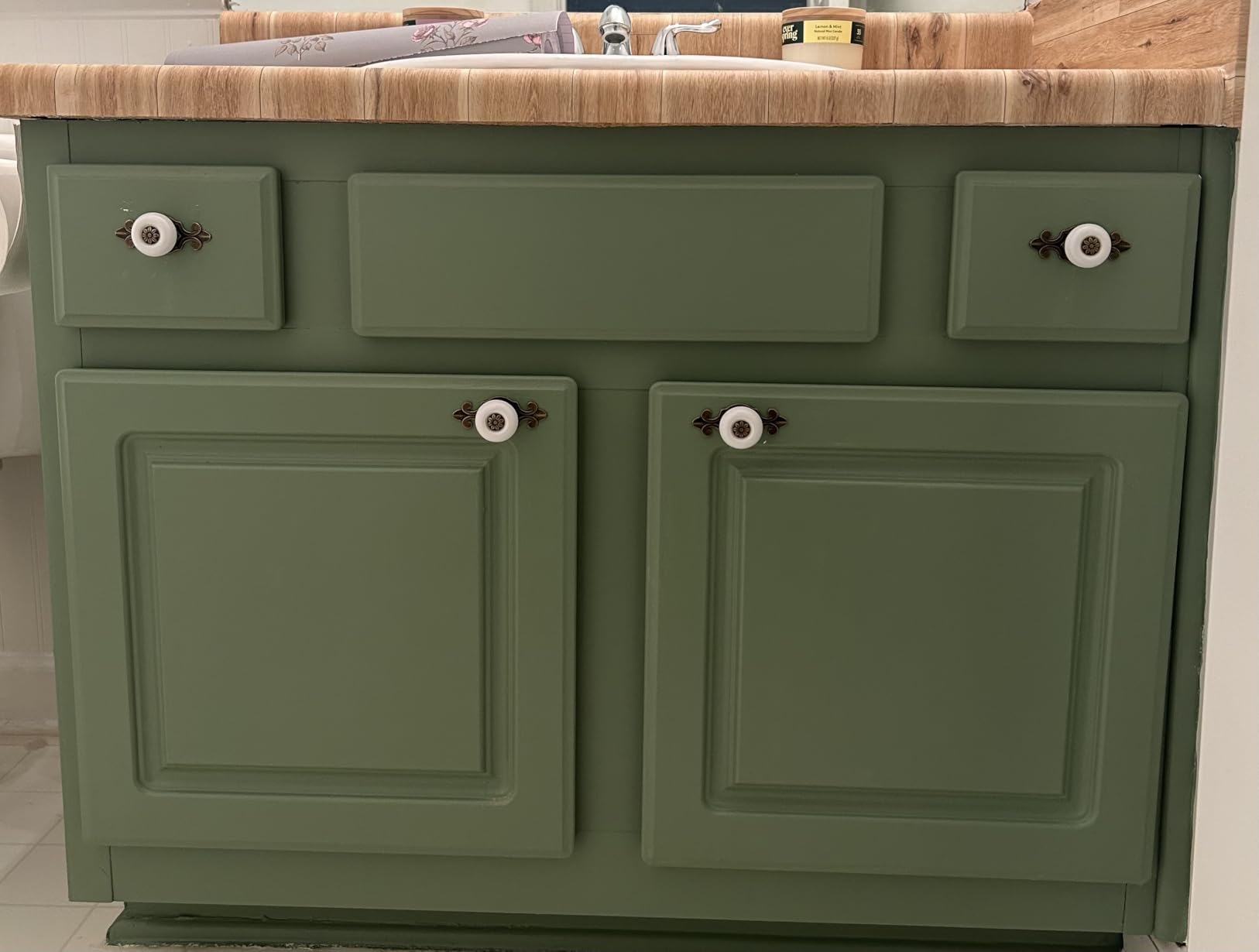 PRESTIGE Interior Paint and Primer in One, Garden Sage, Eggshell, 1 Gallon - Customer Photo 1