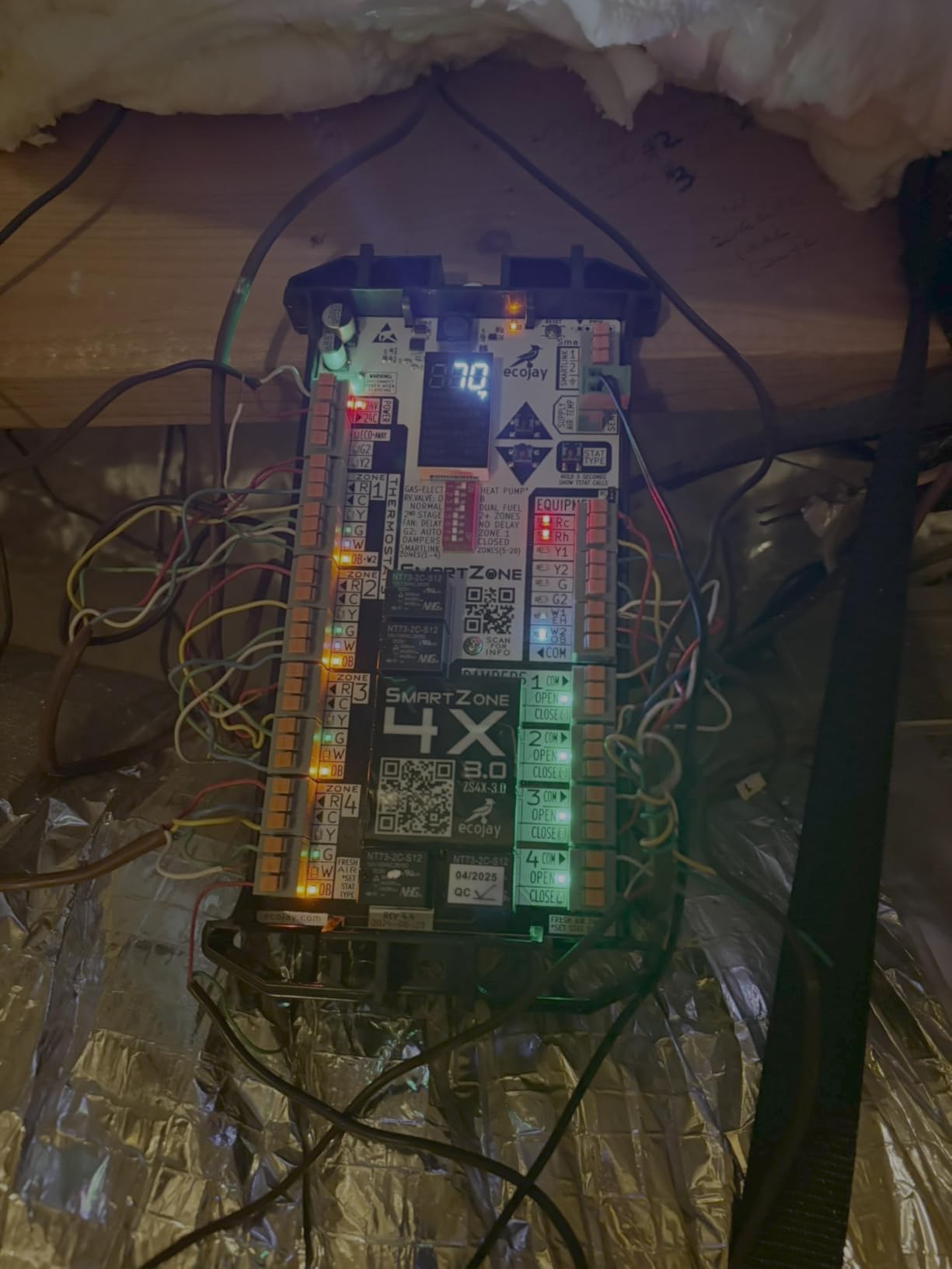 SmartZone-4X Control - 4 zone controller KIT w/Temp sensor - Universal Replacement for honeywell zoning panel truezone hz432 & more - Customer Photo 1