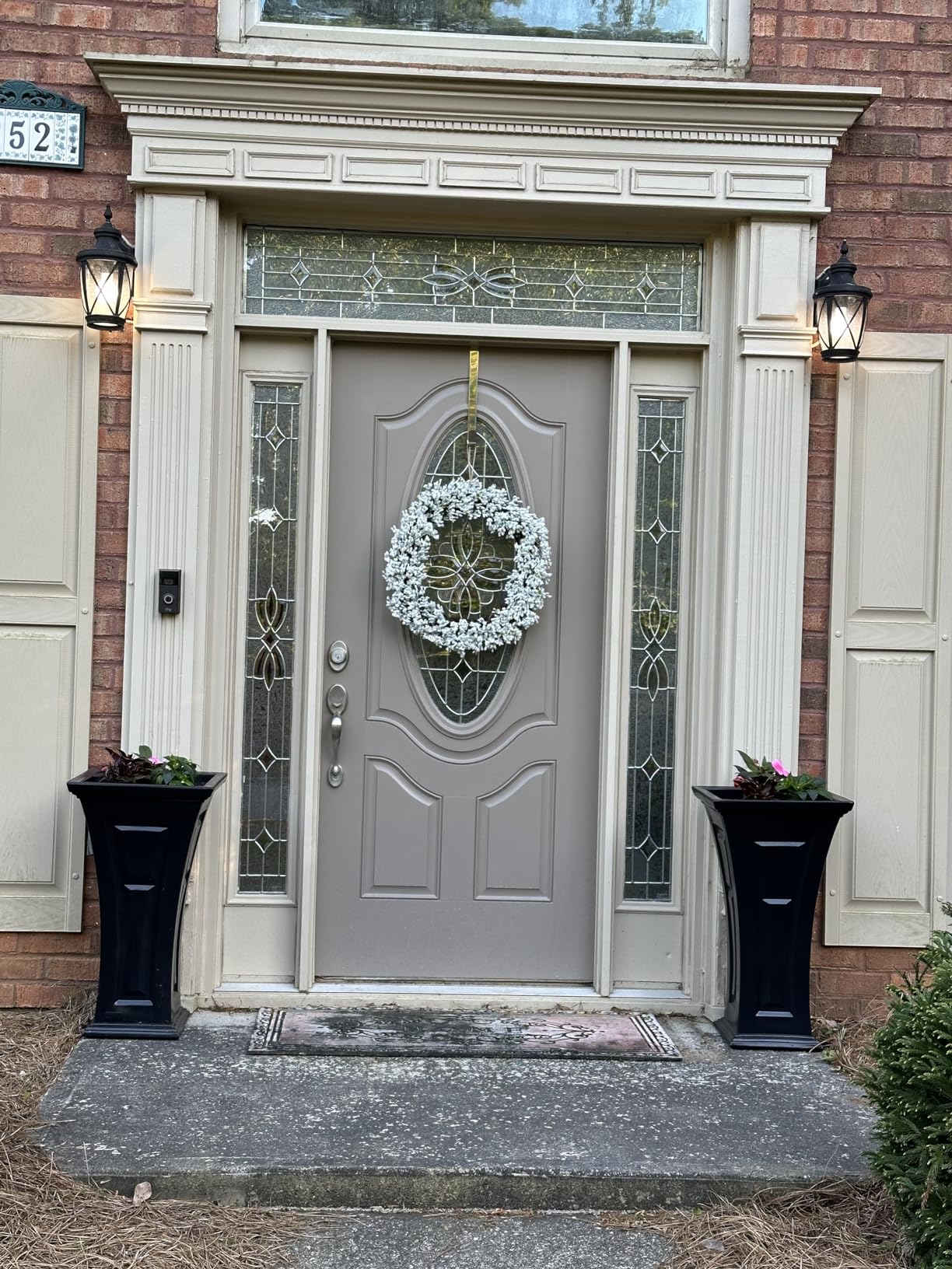 FCMP Outdoor Heritage Self-Watering Planter (2-Pack) – Set of 2 Large Planters for Porch, Patio - Customer Photo 1