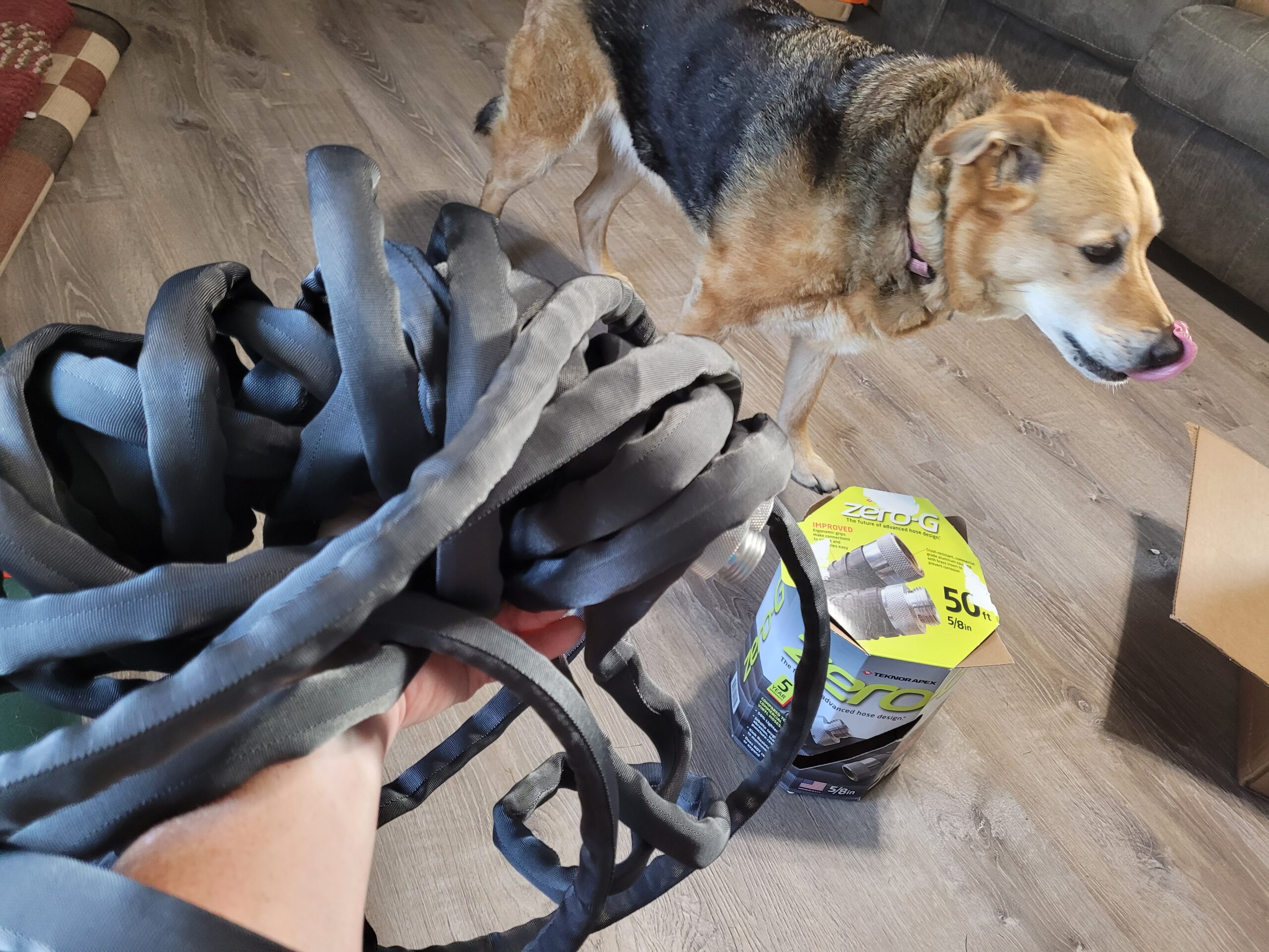 zero-G 4001-50 Lightweight, Ultra Flexible, Durable, Kink-Free Garden Hose, 5/8-Inch by 50-Feet, Black - Customer Photo 2