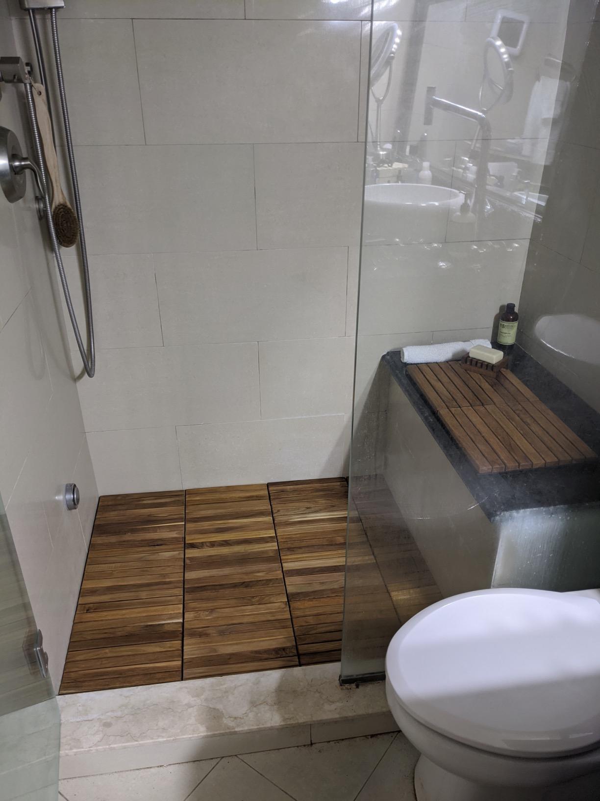 Bare Decor EZ-Floor Interlocking Flooring Tiles in Solid Teak Wood Oiled Finish (Set of 10), Long 9 Slat - Customer Photo 1