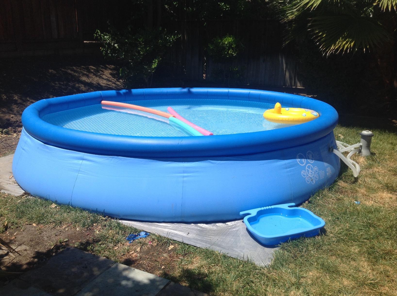 INTEX 28141EH Easy Set Inflatable Swimming Pool Set: 13ft x 33in – Includes 530 GPH Cartridge Filter Pump – Puncture-Resistant Material – 1926 Gallon Capacity – 26in Water Depth - Customer Photo 1