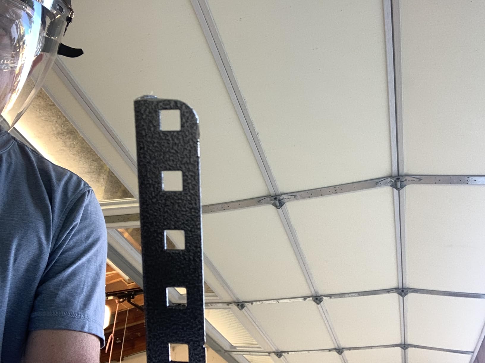 FLEXIMOUNTS 4x8 Overhead Garage Storage Rack, Adjustable Organization System, Heavy-Duty Metal Ceiling Racks, 750lbs Weight Capacity, Black, Classic Series - Customer Photo 4