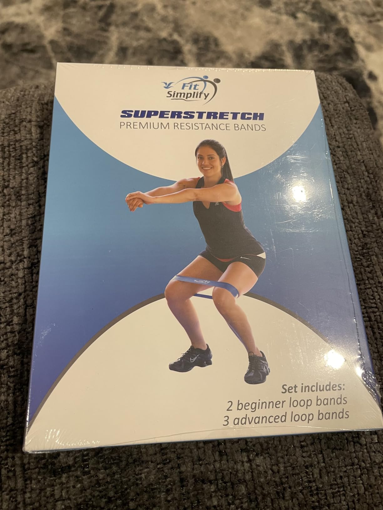 Fit Simplify Resistance Loop Exercise Bands with Instruction Guide and Carry Bag, Set of 5 - Customer Photo 2