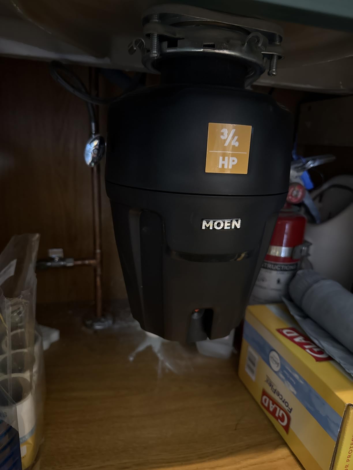 Moen Host Series 3/4 HP Continuous Feed Garbage Disposal with Sound Reduction for Kitchen Sink, Power Cord Included, GXS75C - Customer Photo 2