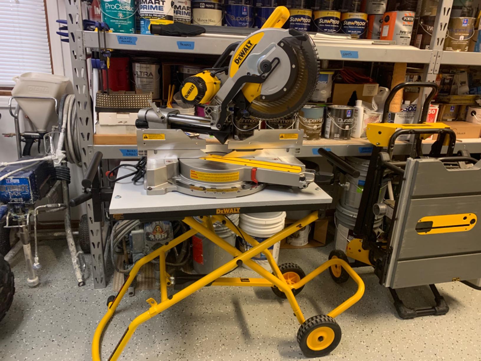 DEWALT Miter Saw, 12 Inch Double Bevel Sliding Compound Miter Saw, Blade Wrench and Material Clamp, Increased Crosscut Capacity, Powerful 3800 RPM Motor, Corded (DWS779) - Customer Photo 2