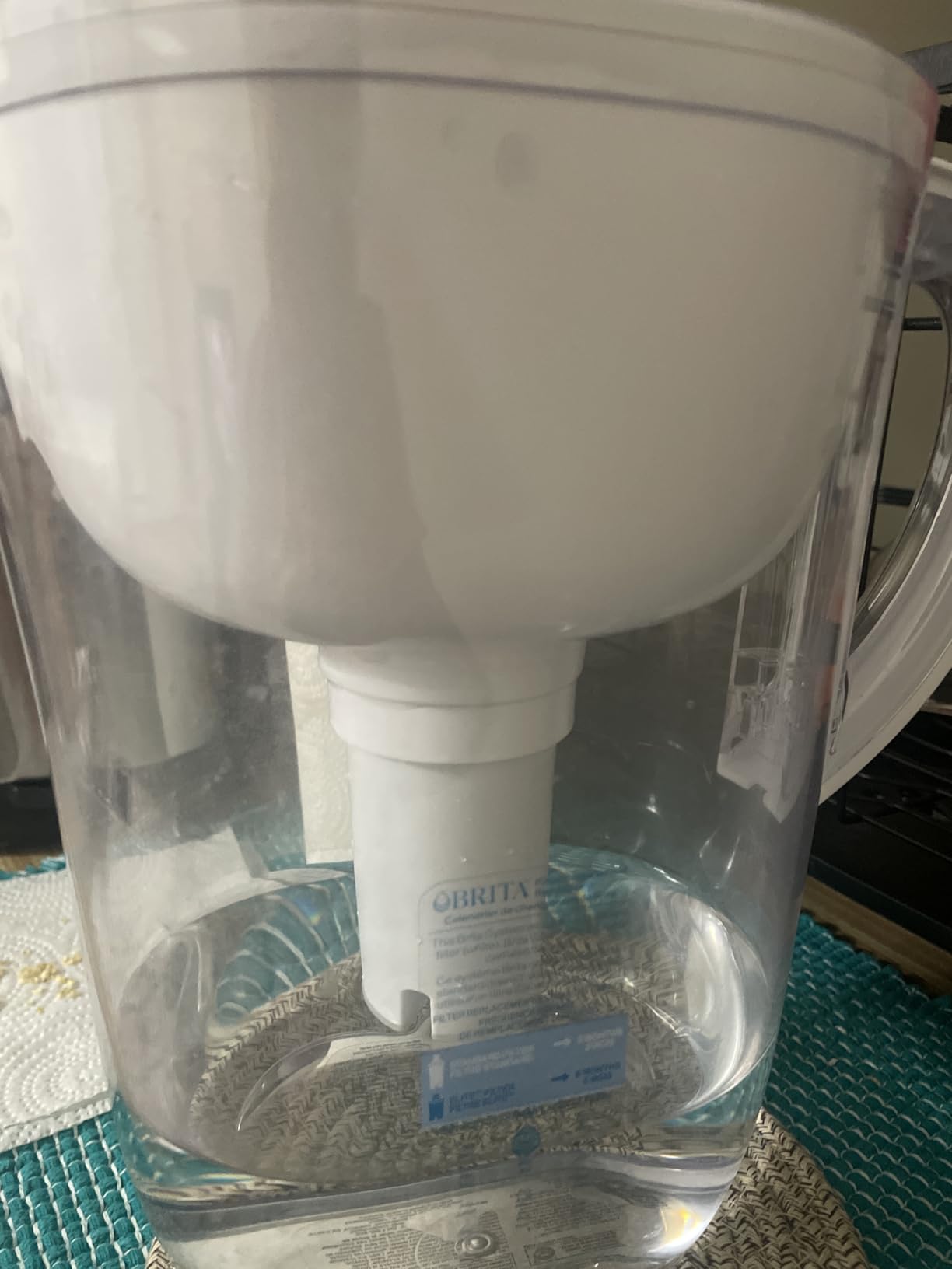 Brita Large Water Filter Pitcher for Tap and Drinking Water, Includes 1 Standard Filter, BPA-Free, Lasts Two Months, 10-Cup Capacity, Bright White - Customer Photo 1