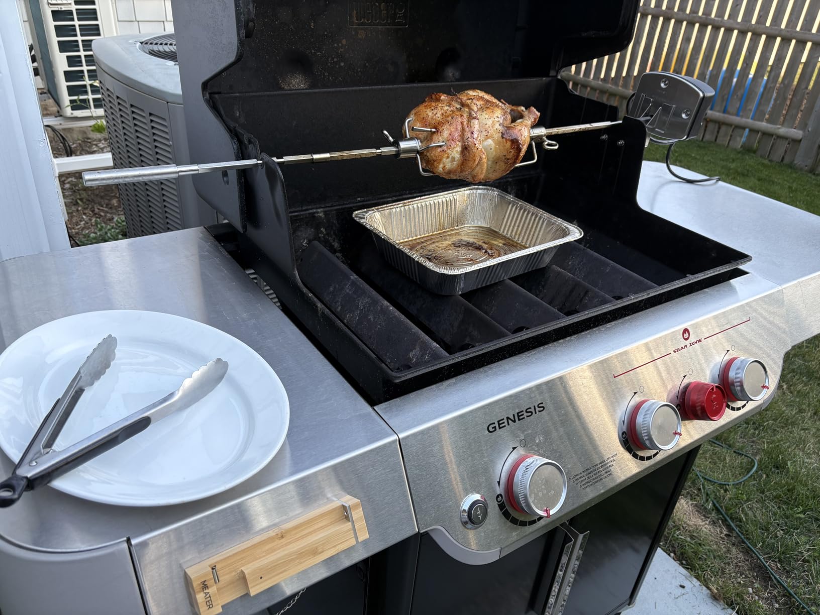 Weber Grill Rotisserie Kit for Genesis II 200/300 Series - Great for Slow Roasting Chicken, Lamb, Ribs, or Turkey on Your Weber Grill; Includes Spit, Forks, and Motor customer photo 1