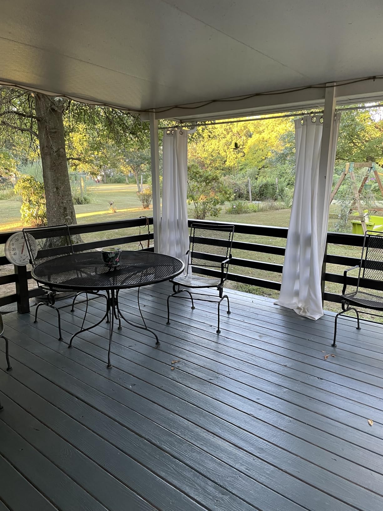 TOWN & COUNTRY BASICS Cabana Solid Heavyweight Indoor Outdoor Curtains, Light Filtering Opacity with Grommet Top, Water Repellent, 2-Pack Set, 54