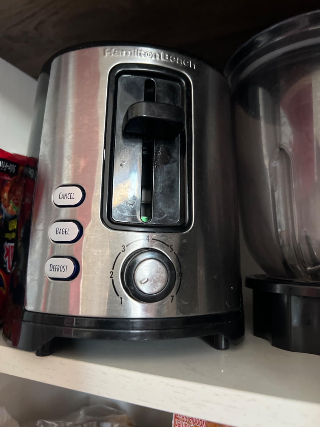 Hamilton Beach 2 Slice Extra Wide Slot Toaster with Bagel & Defrost Settings, Black & Stainless Steel - Customer Photo 2