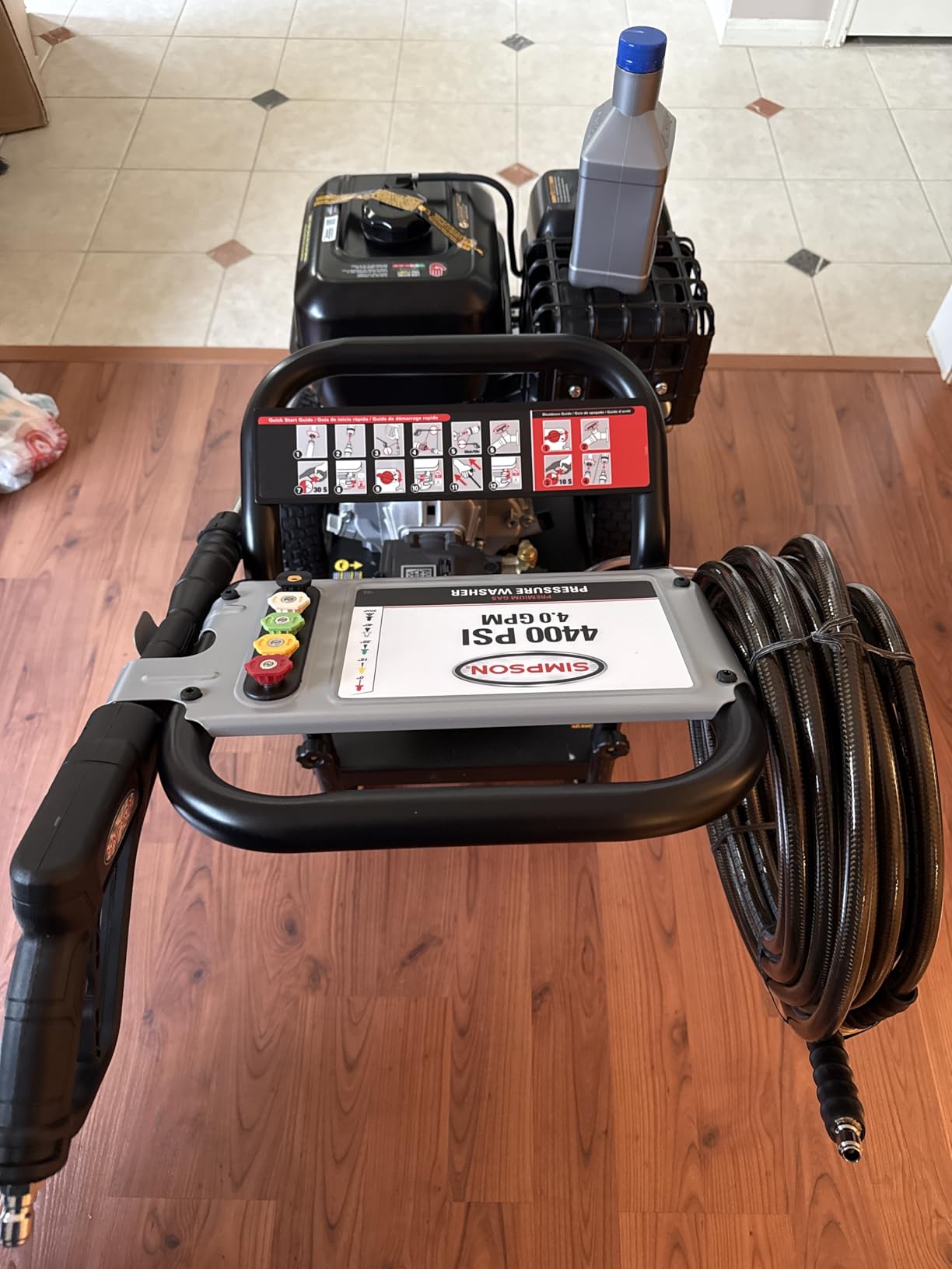 Simpson 4400 PSI Gas Pressure Washer, 4.0 GPM Commercial Power Washer, Cold Water, 50' Hose, PowerShot, 49-State Compliant (PS60843) - Customer Photo 2