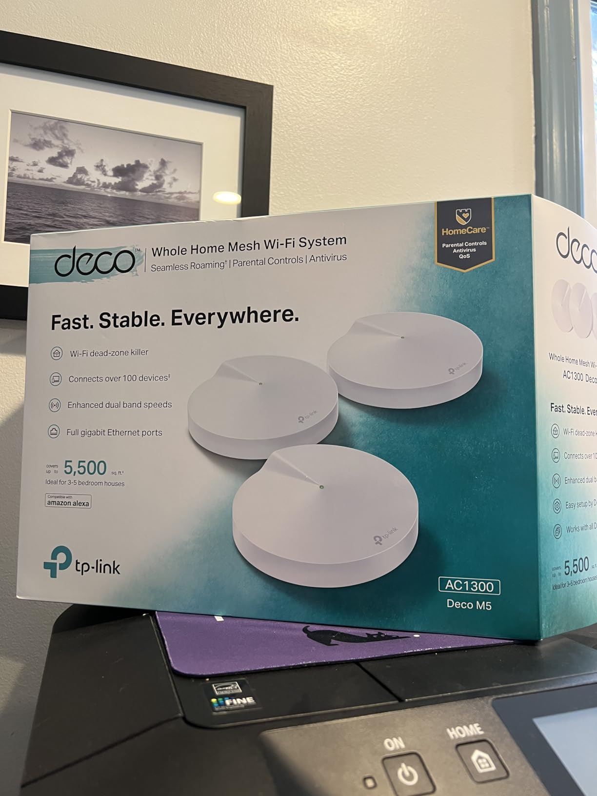 TP-Link Deco M5 Mesh WiFi System - Up to 5,500 sq. ft. Whole Home Coverage and 100+ Devices,WiFi Router/Extender Replacement, Anitivirus, 3-Pack - Customer Photo 1
