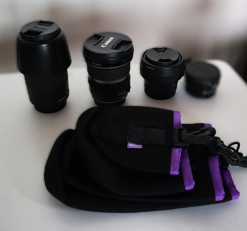 CADeN Lens Pouch Set 4 Pack Replacement Compatible for Canon, Nikon, Sony Customer Review CADeN Lens Pouch Set 4 Pack Replacement Compatible for Canon, Nikon, Sony - Customer Photo 1