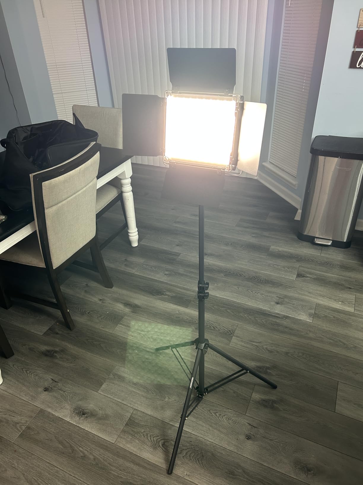 NEEWER 2 Pack Bi Color 660 LED Video Light and Stand Kit: (2) 3200-5600K CRI 96+ Dimmable Light with U Bracket and Barndoor, (2) 75 inches Light Stand for Studio Photography, Video Recording - Customer Photo 2