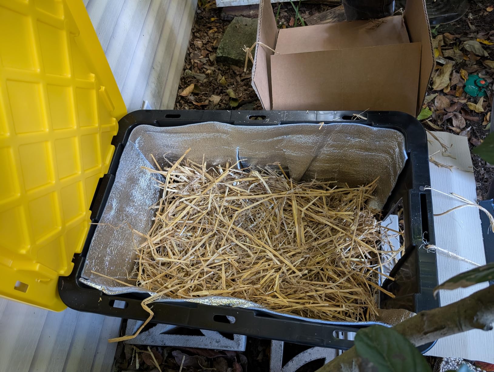 HOMZ 2-Pack Durabilt, Heavy Duty Plastic Storage Bins with Lids, 15 Gallon, Black/Yellow - Stackable Container Boxes for Home, Attic, and Garage Organization - Customer Photo 1