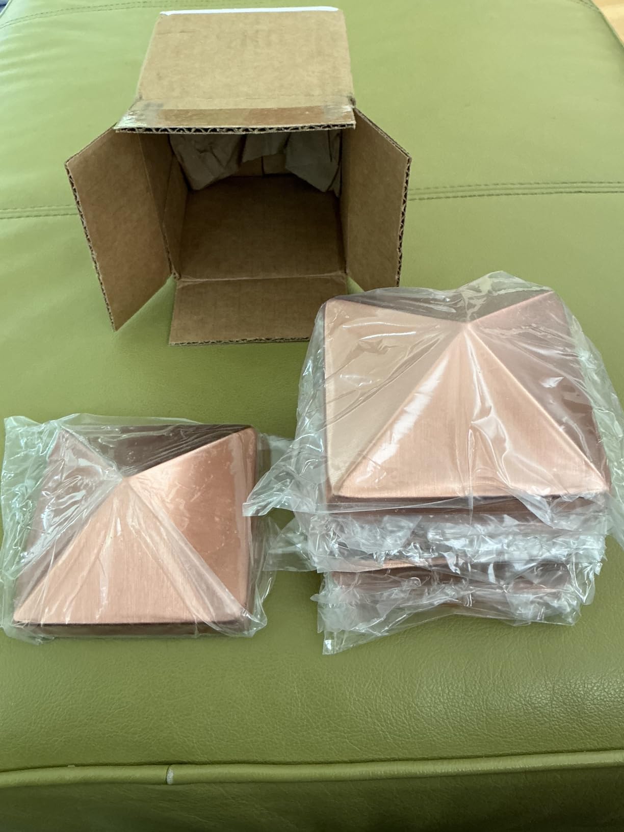 4x4 Post Point Cap - Solid Copper - Designed to fit Over a 3-1/2