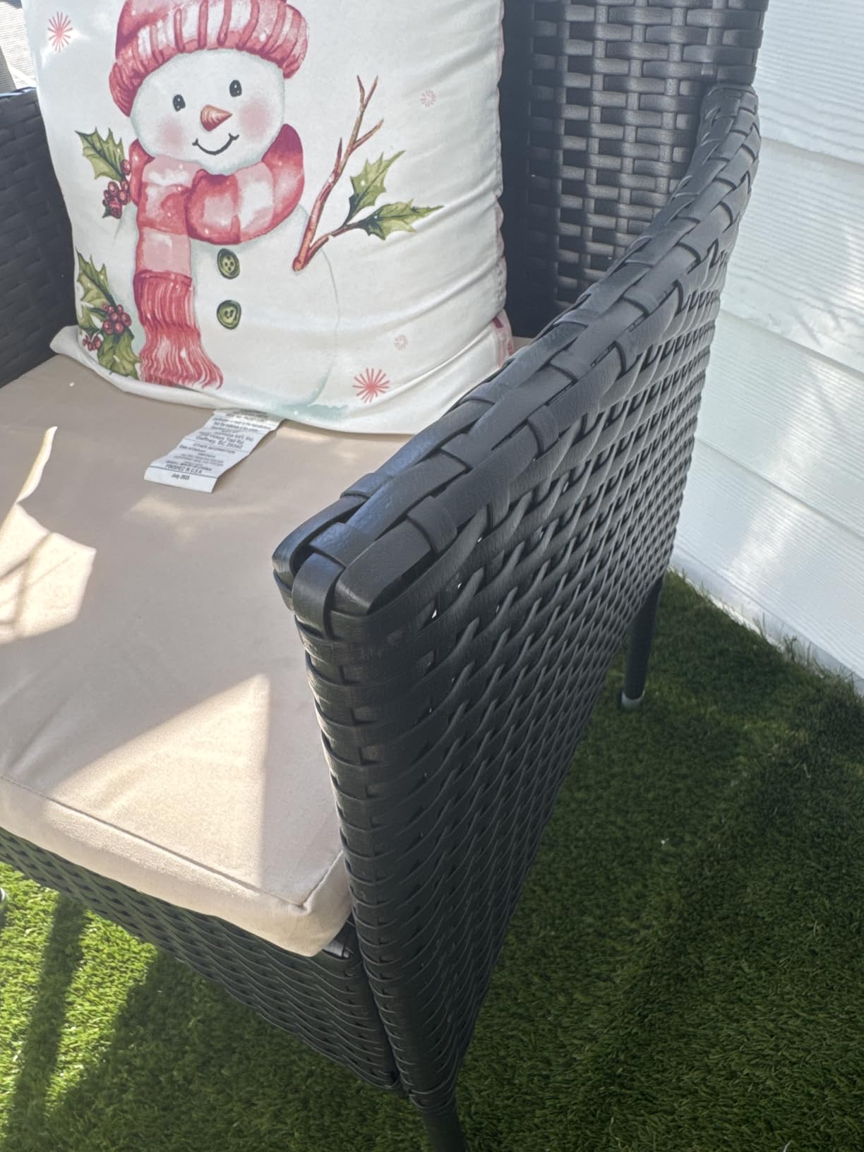 Homall 4 Pieces Outdoor Patio Furniture Sets Rattan Chair Wicker Set,Outdoor Indoor Use Backyard Porch Garden Poolside Balcony Furniture (Brown and Beige) Customer Review Homall 4 Pieces Outdoor Patio Furniture Sets Rattan Chair Wicker Set,Outdoor Indoor Use Backyard Porch Garden Poolside Balcony Furniture (Brown and Beige) - Customer Photo 1