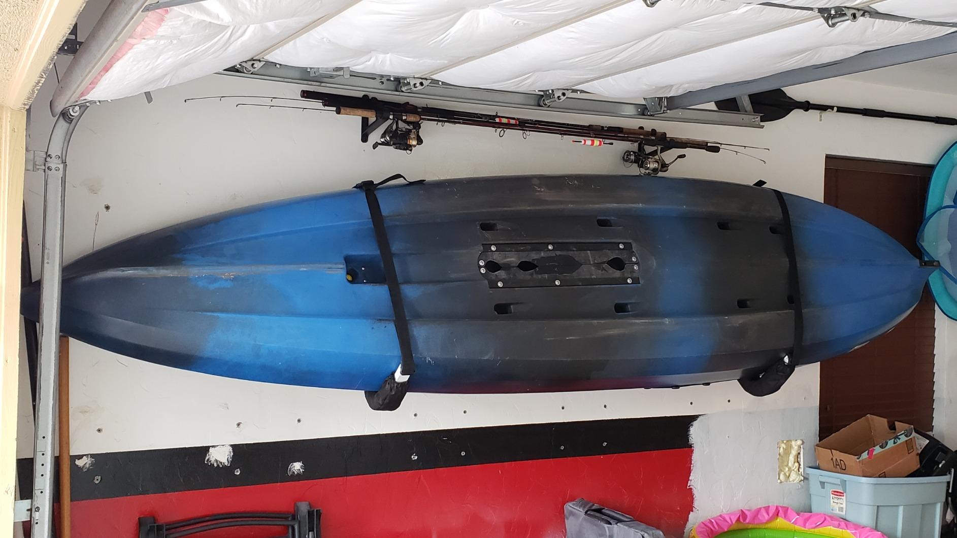 Best Marine and Outdoors Kayak Storage Rack, 2 Premium Wall Mount Racks, Kayaks & SUP Paddle Boards, 125lb Weight Capacity Garage Hanger, Indoor Outdoor Paddleboard Holder & Kayaking Accessories - Customer Photo 2