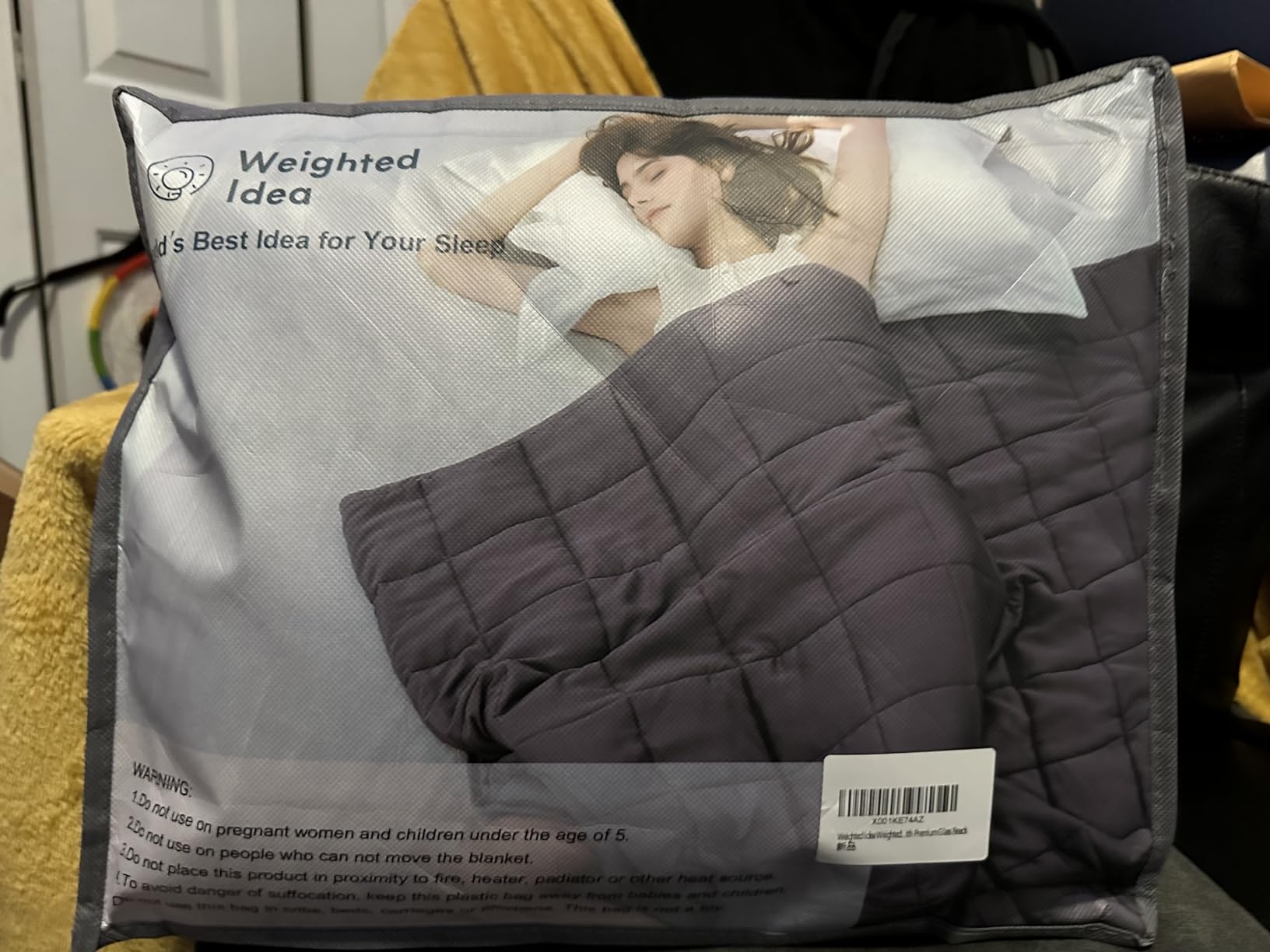 Weighted Idea Weighted Blanket for Adults (Dark Grey,48