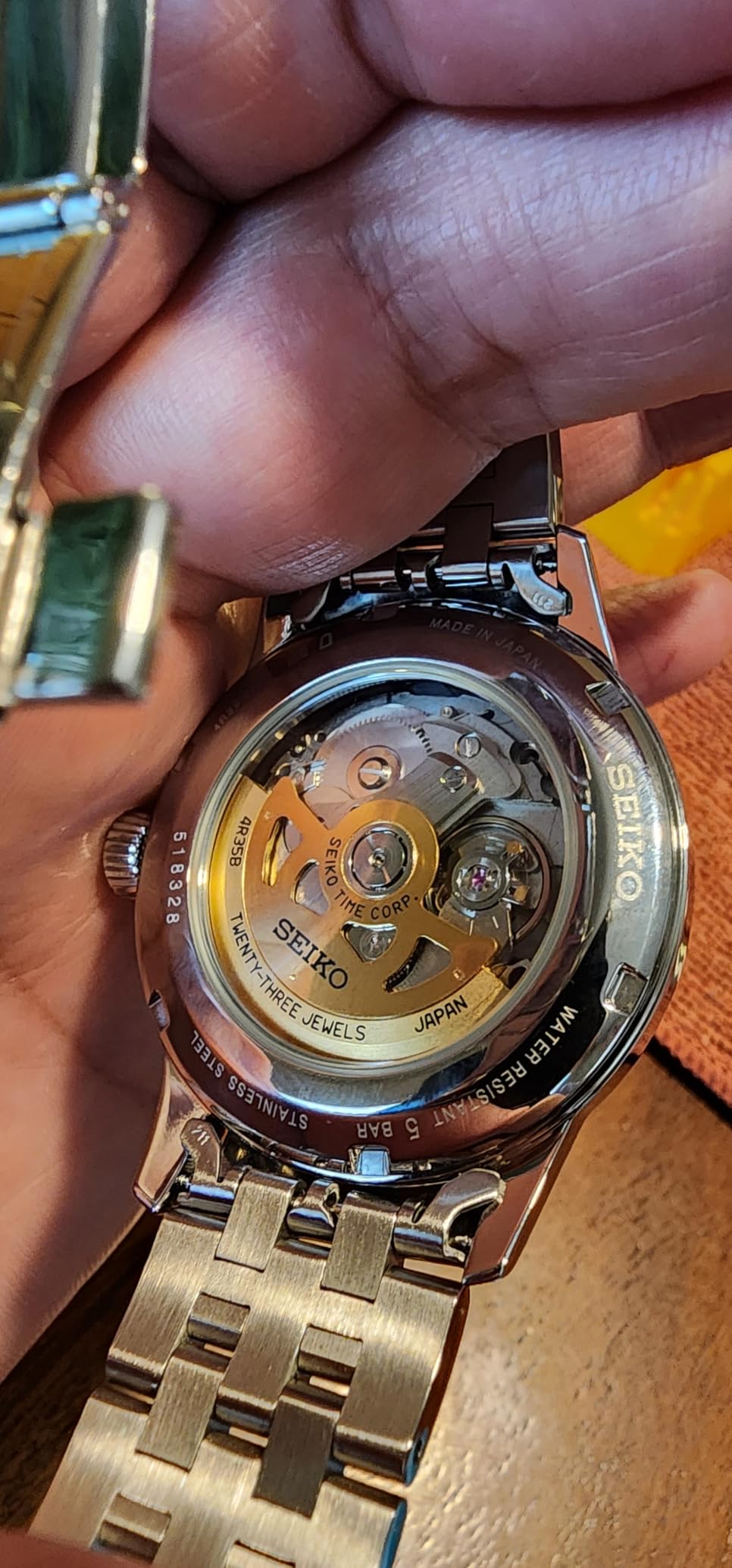 SEIKO SRPB77 Automatic Watch for Men - Presage Cocktail Time - Patterned Silver Dial with Gloss Finish, Date Calendar, 50m Water-Resistant - Customer Photo 1