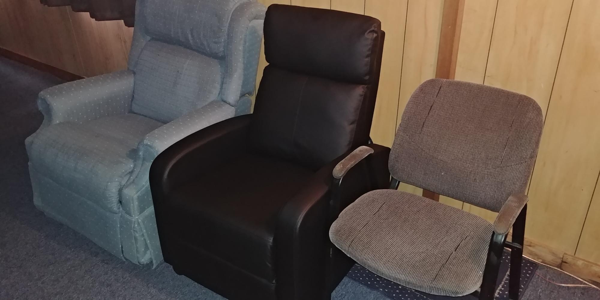 FDW Recliner Chair Single Reclining Sofa Leather Chair Home Theater Seating Living Room Lounge Chaise with Padded Seat Backrest (Brown) - Customer Photo 1