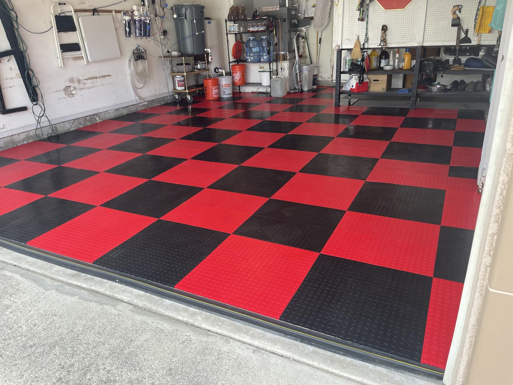 Big Floors GarageDeck Coin Pattern, Durable Copolymer Interlocking Modular Non-Slip Garage Flooring Tile (Black, 48 Pack of 12 x 12 Big Floors GarageDeck Coin Pattern, Durable Copolymer Interlocking Modular Non-Slip Garage Flooring Tile (Black, 48 Pack of 12 x 12