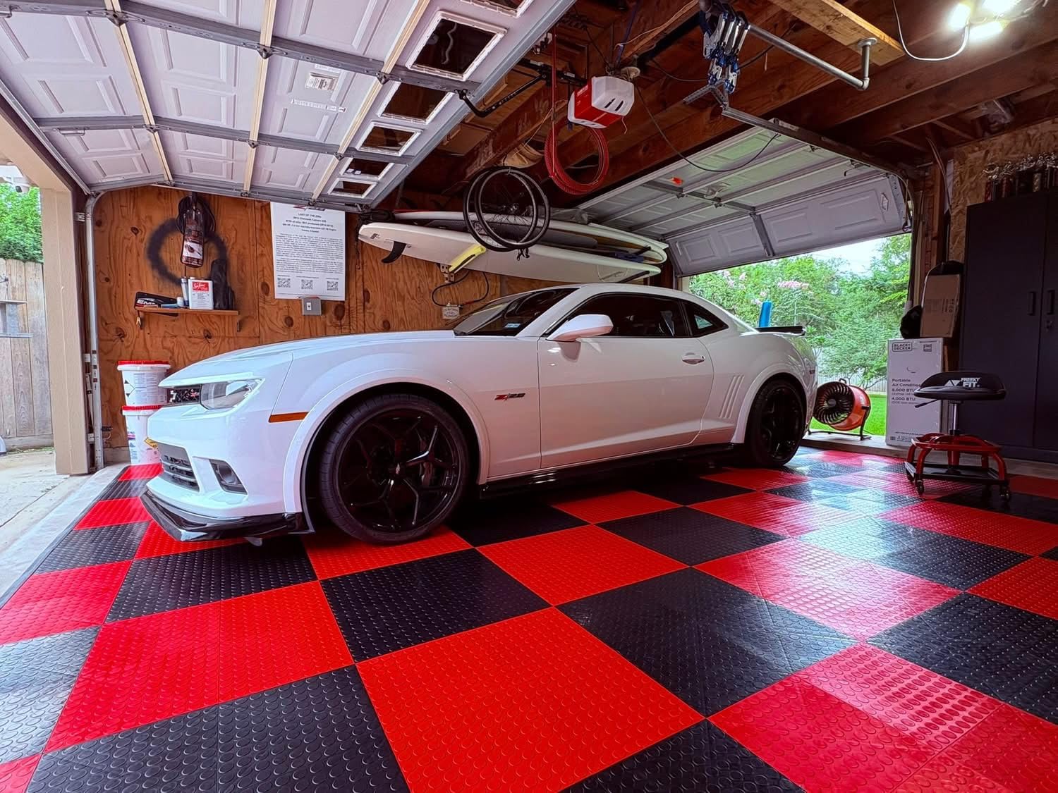 Big Floors GarageDeck Coin Pattern, Durable Copolymer Interlocking Modular Non-Slip Garage Flooring Tile (Black, 48 Pack of 12 x 12 Big Floors GarageDeck Coin Pattern, Durable Copolymer Interlocking Modular Non-Slip Garage Flooring Tile (Black, 48 Pack of 12 x 12