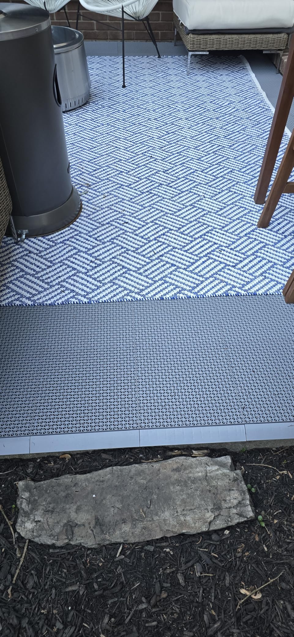 Big Floors DuraGrid Outdoor Modular Deck Tiles, Interlocking, Slip-Resistant, Self-Draining, Durable Plastic Flooring, Easy Install, UV & Water Resistant, Made in USA, 24 Pack, Beige Customer Review Big Floors DuraGrid Outdoor Modular Deck Tiles, Interlocking, Slip-Resistant, Self-Draining, Durable Plastic Flooring, Easy Install, UV & Water Resistant, Made in USA, 24 Pack, Beige - Customer Photo 4