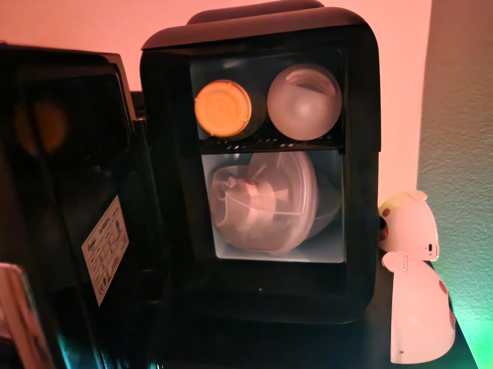 Cooluli Mini Fridge for Bedroom - Car, Office Desk & Dorm Room - Portable 4L/6 Can Electric Plug In Cooler & Warmer for Food, Drinks, Skincare Beauty & Makeup - 12v AC/DC & Exclusive USB Option, Black - Customer Photo 1