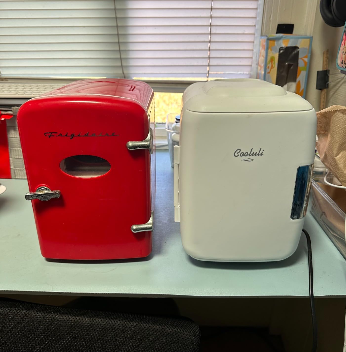 Cooluli Mini Fridge for Bedroom - Car, Office Desk & Dorm Room - Portable 4L/6 Can Electric Plug In Cooler & Warmer for Food, Drinks, Skincare Beauty & Makeup - 12v AC/DC & Exclusive USB Option, Black - Customer Photo 2