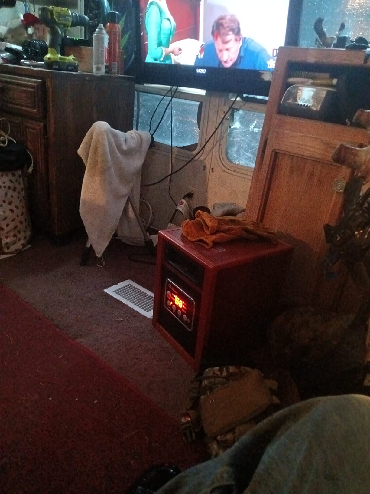 Dr. Infrared Heater, 1500W, Advanced Humidifier and Oscillation Fan and Remote Control, Walnut DR998, Dual Heating System - Customer Photo 2