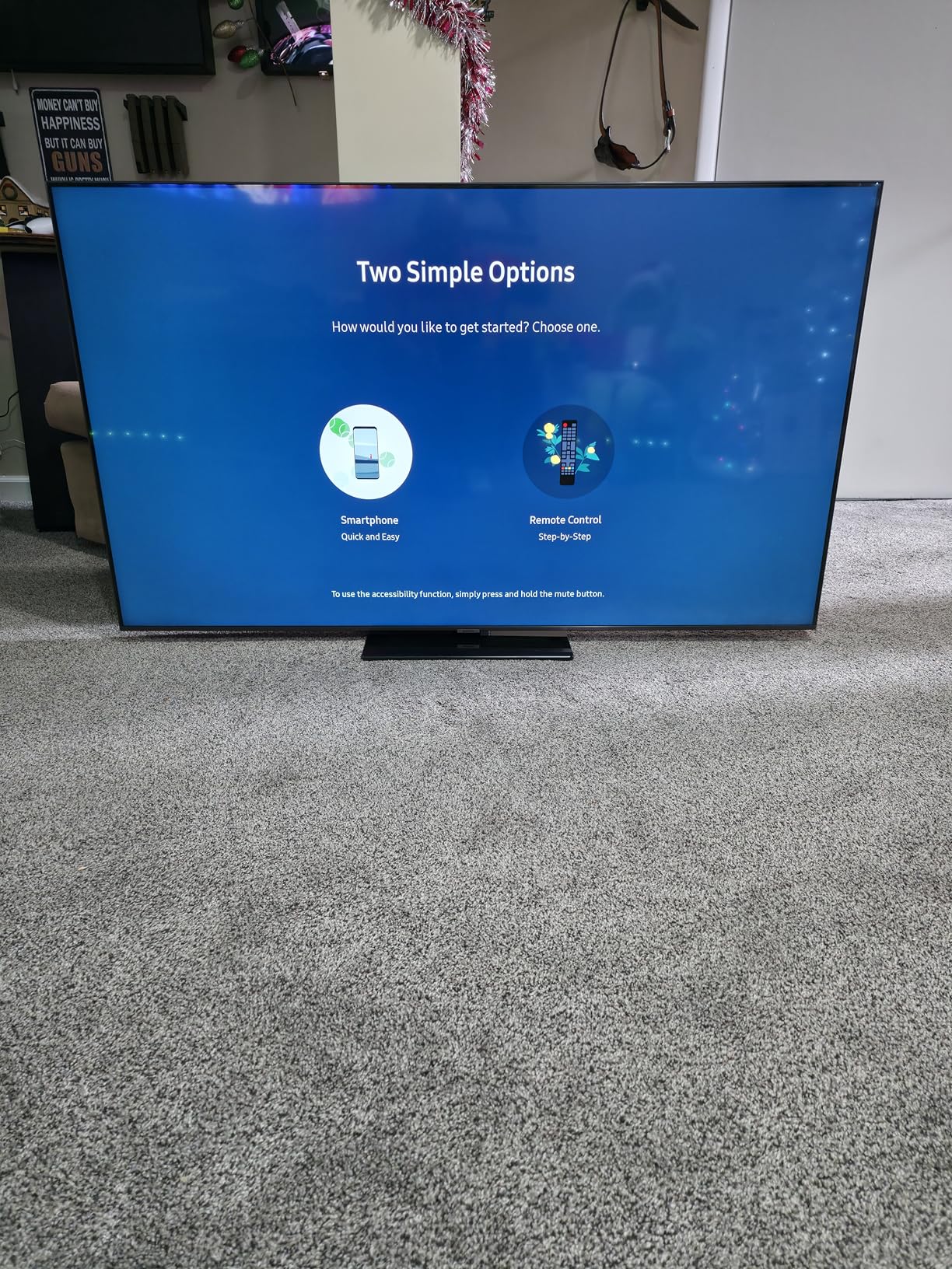 PERLESMITH Universal TV Stand, Table Top TV Stand for 32-60 inch TVs & Monitors, Height Adjustable TV Mount Stand Holds up to 88 lbs with Tempered Glass Base & Wire Management, VESA 400x400mm PSTVS04 - Customer Photo 1