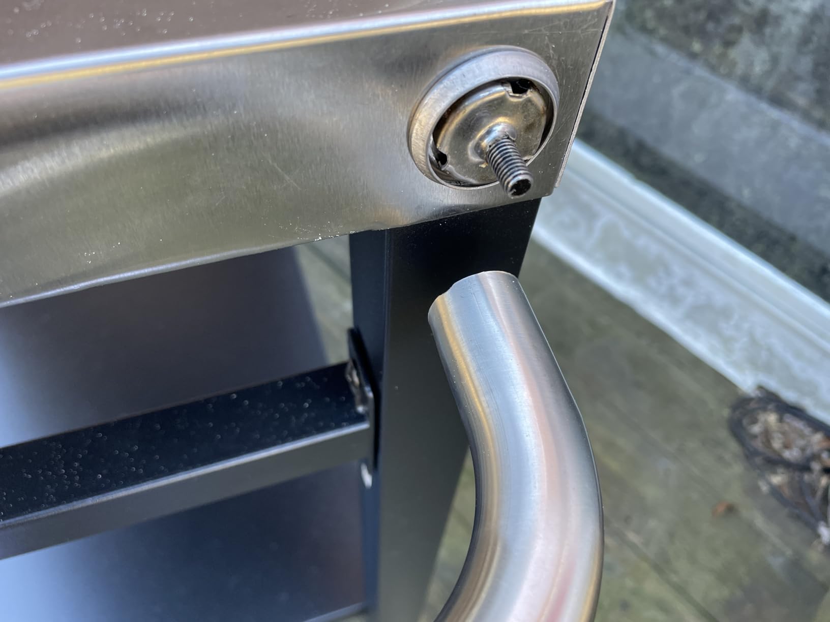 Royal Gourmet Dining Cart Table with Double-Shelf, Movable Stainless Steel Flattop Grill Cart, Hooks, Side Handle, Multifunctional PC3401S (Silver) - Customer Photo 2