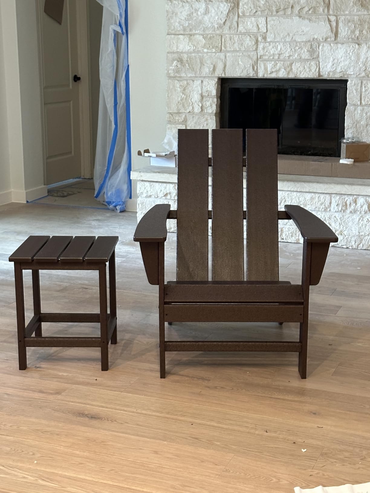 POLYWOOD AD420BL Modern Adirondack Chair, Black - Customer Photo 1