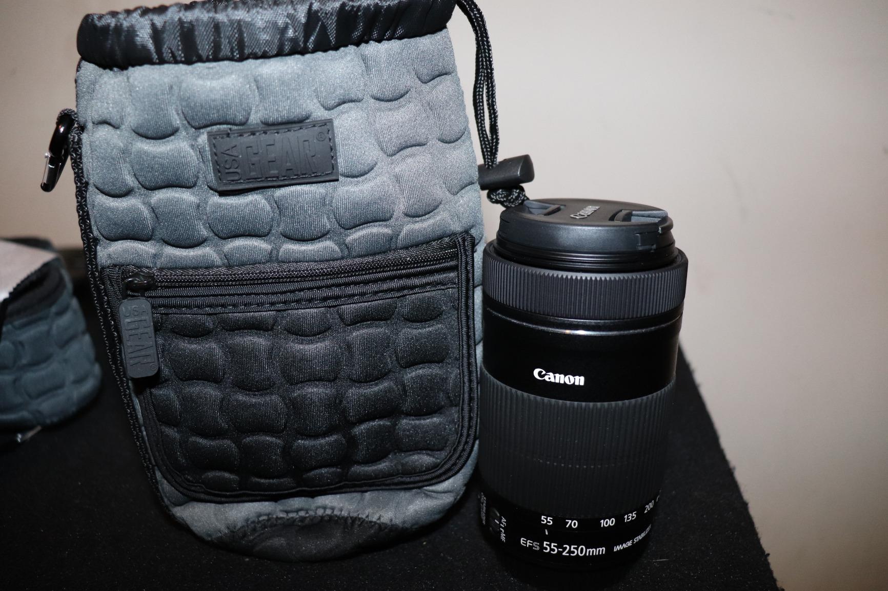 USA Gear FlexARMOR Protective Neoprene Lens Case Pouch Set 3-Pack - Small, Medium and Large Cases with Drawstring Opening, Attached Clip, Reinforced Belt Loop (Black) Customer Review USA Gear FlexARMOR Protective Neoprene Lens Case Pouch Set 3-Pack - Small, Medium and Large Cases with Drawstring Opening, Attached Clip, Reinforced Belt Loop (Black) - Customer Photo 2