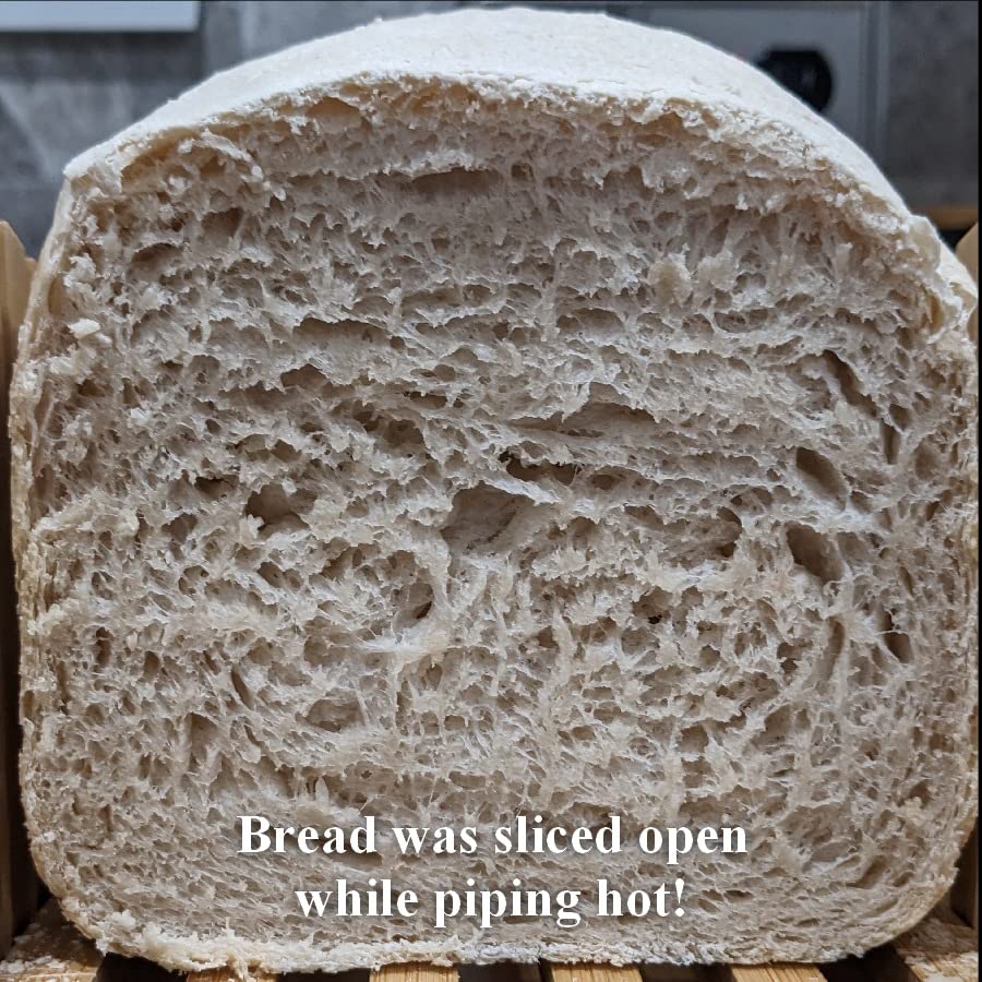 KBS Pro 710W Bread Maker, 2LB 17-in-1 Automatic Bread Machine with Healthy Ceramic Pan, Nut Dispenser, Tempered Glass Touch Panel, Stainless Steel Housing,3 Crust Colors, 15H Timer&Keep-Warm, Recipe - Customer Photo 1