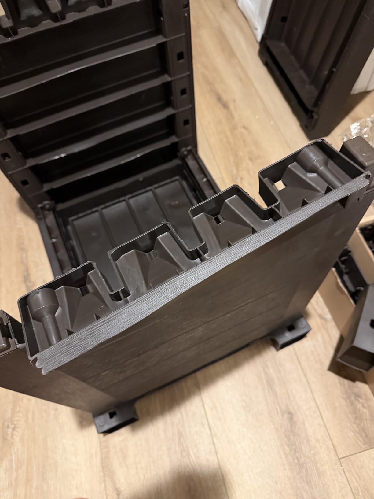 Keter Unity XL Portable Outdoor Table with Stainless Steel Top for Kitchen Prep and Outdoor Storage Cabinet for Grilling Accessories, Dark Grey - Customer Photo 2